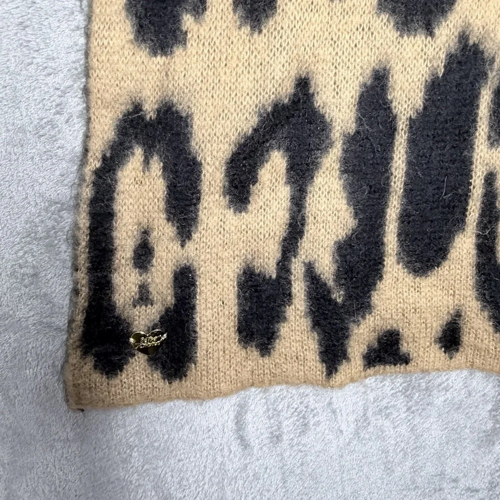 Betsey Johnson Leopard Print Scarf Tan Black Cozy Soft Statement‎ Wrap OS